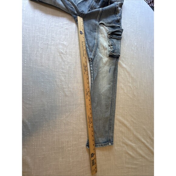 Crysp Denim Cargo Pocket Ankle Zip Skinny Y2K Look Men's Jeans Size‎ 34 - Picture 13 of 15